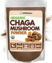 XPRS Nutra Organic Chaga Mushrom Powder - Premium USDA Organic Chaga Huby Powder - Chaga Powder Supports Immune Health - Vegan Friendly Superfood for Chaga Tea and Beapers (8 oz)