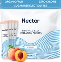 Nektárové hydratačné balíčky - Electrolytes prášok balíčky - bez cukru & 0 kalórií - organické ovocie Liquid Daily IV Electrolytes Powder for Dehydration Relief & Rapid Rehydration (Peach 30 Pack)