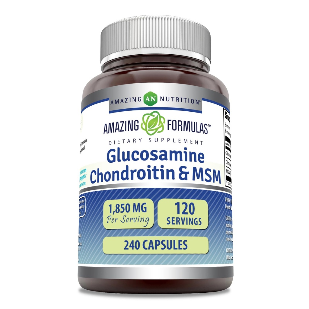 Amazing Formules Glucosamine Chondroitin & MSM Supplement 