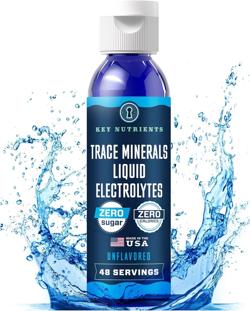 KĽÚČOVÉ NUTRIENTY Stopové minerály Tekuté elektrolyty na zotavenie sa z hydratácie 4oz - kvapky elektrolytov, voda elektrolytov, Keto Electrolytes - kvapky minerálov na pitnú vodu