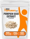 BulkSupplements.com Pumpkin Seed Extract Powder - Pumpkin Seed Supplement, Bylinné doplnky - Vegan & Gluten Free, 500mg per Serving, 250g (8,8 oz) (Pack of 1)
