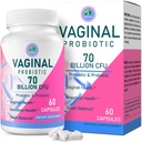 Vaginálne probiotiká, PH Balance for Women, 70 miliárd CFUs Ženy Probiotiká pre Vaginálne zdravie, močové, Odor Control, Flor, Ph Balance & Hormone, s Prebiotic & D- Mannose - Stabilné police, 60 Caps