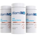 MiamiMD Total Beauty Matrix Collagen Doplnky pre ženy - Kolagén Kapsule s vitamínom C pre vlasy, kožu a nechty - bez krutosti - (60 kapsúl) - 3 balenia