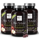 NEW NORDIC Vlasy objem Gummies, 2500 mcg Biotin, Denné vitamíny pre vlasy doplnok na podporu vlasovej kože a nechtov, Vegan, 60 Počet (Pack of 3)