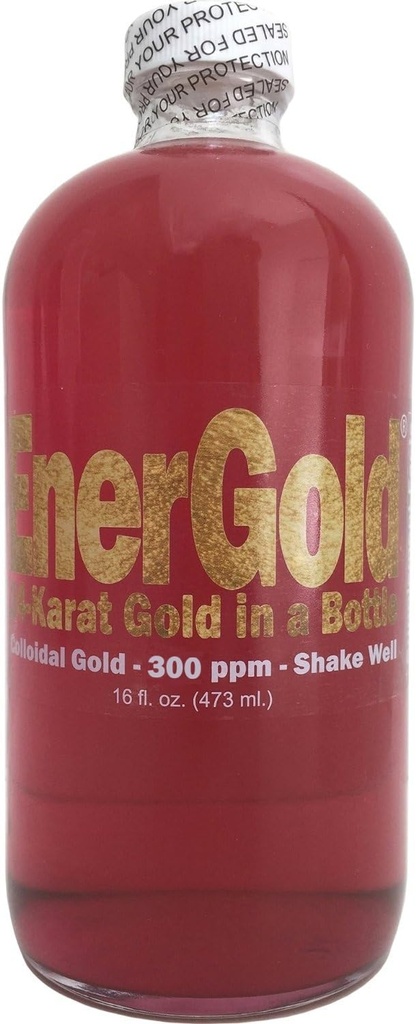 EnerGold® 99,99%-Pure Ultrakoncentrovaný 200-ppm Ruby-Red koloidné zlato. Deflekt žiarenia a EMF, Repair DNA, Regenerate Pineal Gland, Rejuvenate All Tissue of The Body, Energize Your Aura,...