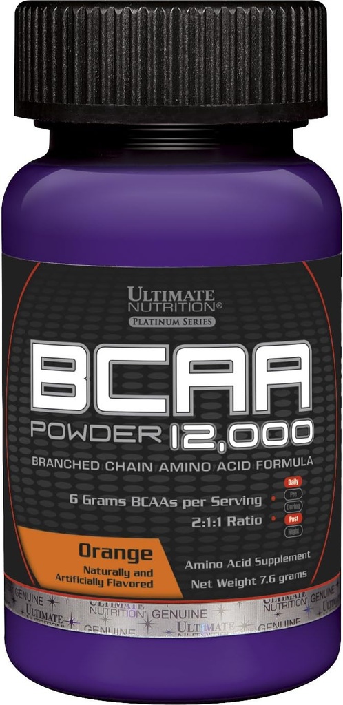 Ultimate Nutrition Ochutené BCAA 12,000mg Rozvetvený reťazec Amino Acid Supplement Powder, Orange, Single Serving