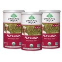 ORGANIC INDIA Psyllium bylinný prášok - celý Husk Fiber Supplement, Podpora trávenia, Vegan, Gluten-free, USDA Certified Organic, Non-GMO, Rozpustné a nerozpustné Fiber Zdroj - 12 oz (Pack of 3)