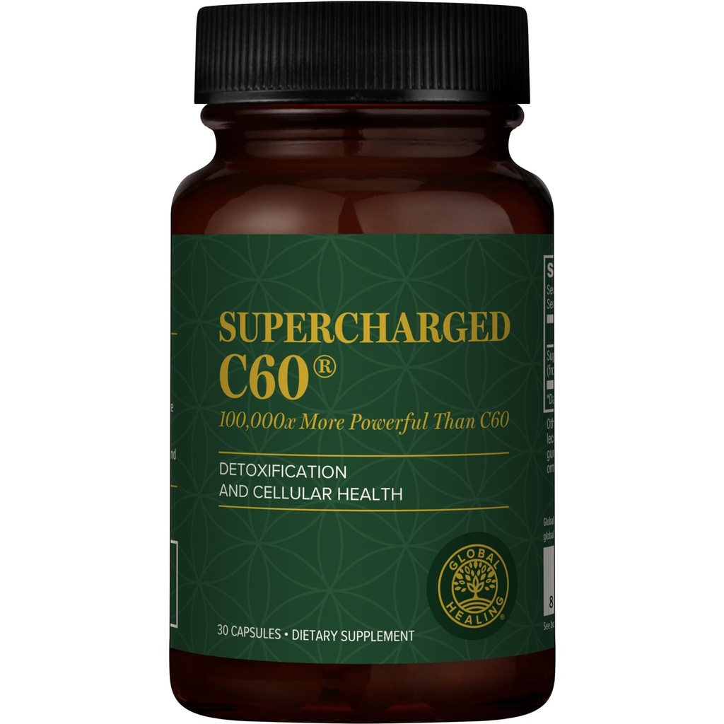 Globálne liečiteľské centrum preplňované C60 - Micro-Activated Carbon Fullerene w/Organic MCT Powder, 10 Times More Powerful Than Regular C60 Supplements - Helps Detoxification, Aging (30 kapsúl)