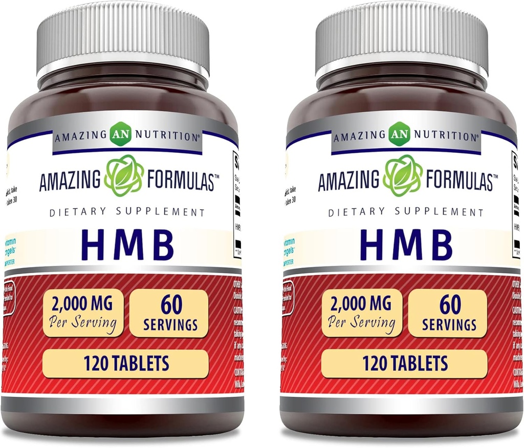 Amazing Formules HMB 2000mg per Serving 120 Tablets Supplement 