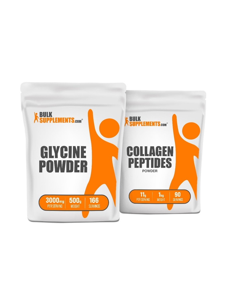 BulkDoplnky Glycín 500g + Kolagén Peptidy 1kg Bundle