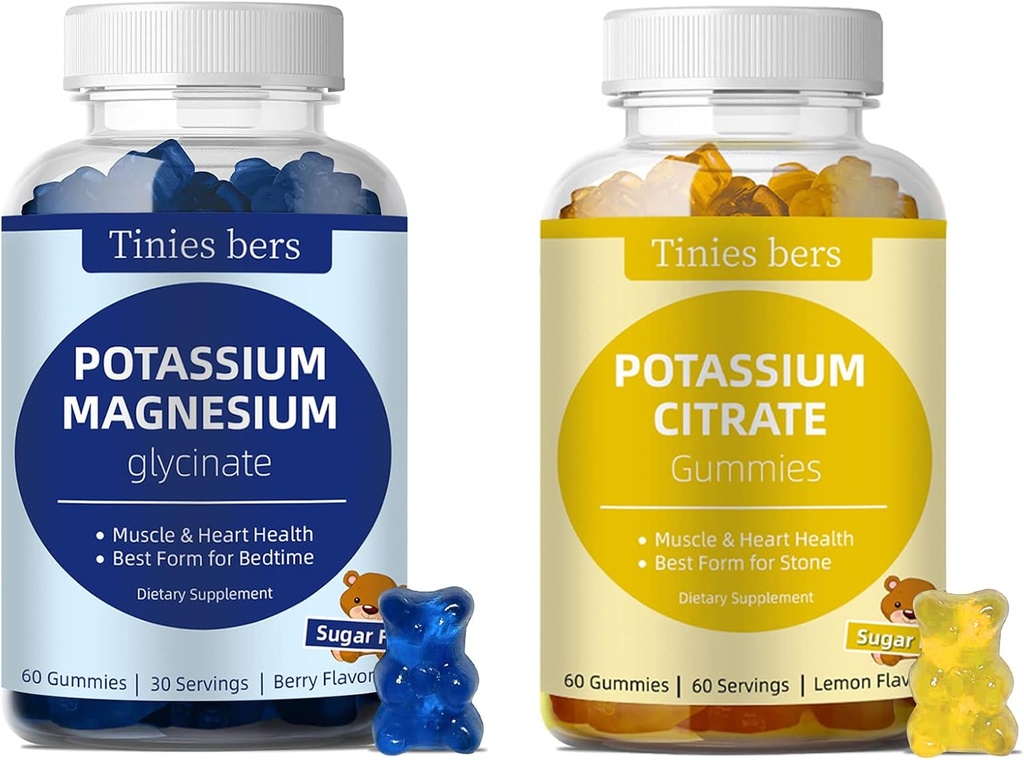 Dusičnan draselný Gumičky a horčík horčík Glycinát Gumies pre dospelých a deti, bezcukrové Gumies