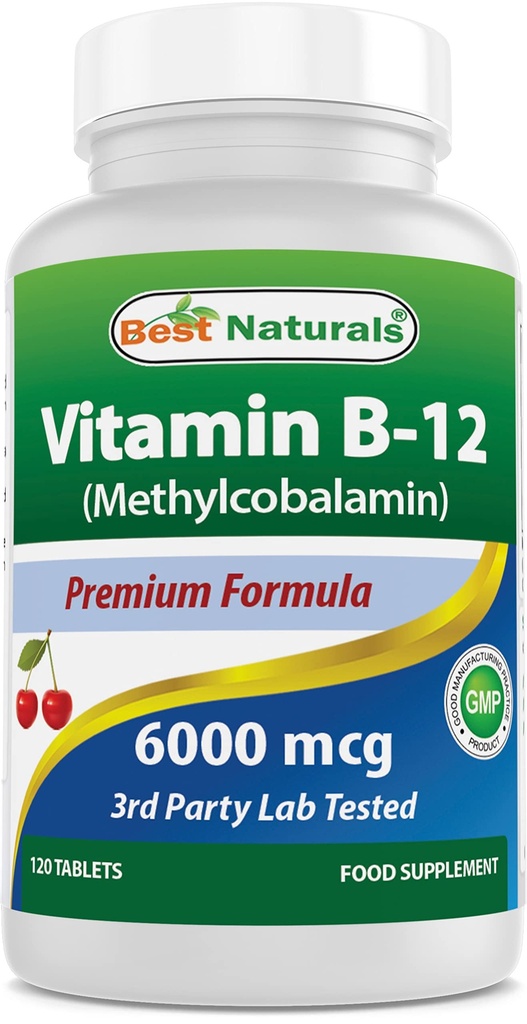 Najlepšie prírodné vitamín B12 6000 μg 120 tabliet