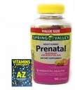 Jarné údolie Dospelý prenatálne zdravie Multivitamín DHA a kyselina listová, ovocie, 190 Gummies+Lepšie sprievodca vitamíny doplnky knihy