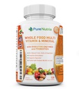 Celé jedlo Multivitamín a minerály s probiotickými enzýmami - 120 Multivitamíny pre ženy a mužov - balené s celým jedlom a bylinné zložky - Výkonný antioxidanty pre podporu trávenia