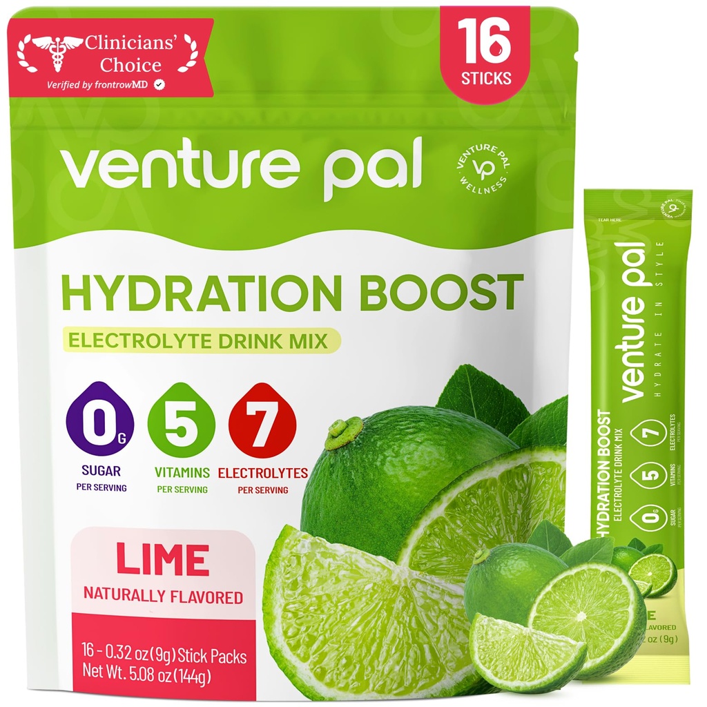 Venture Pal Cukor Bezplatne Electrolyte Powder Pakets - Liquid Daily IV Hydration Pakets 