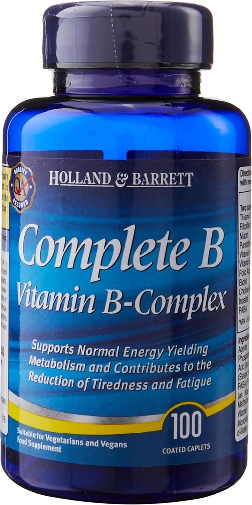 Kompletné B vitamín B- Complex 100 Ľahko sa prehĺtať Obalené viečka