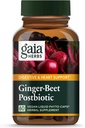 Gaia byliny Ginger-Beet Postbiotic - Supplement for Gut & Heart Health Support - Made with Organic Fermented Beets & Ginger - Free from Dairy, Soy & Gluten - 60 Vegan Capsules (30 Servings)