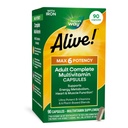 Príroda žije! Max6 Sila dospelý Kompletný multivitamín, so železom, vitamíny A, C, E & B-vitamíny vrátane metylovaného B12 a folátu, podporuje energetický metabolizmus*, 90 kapsúl (Backaging May Vary)