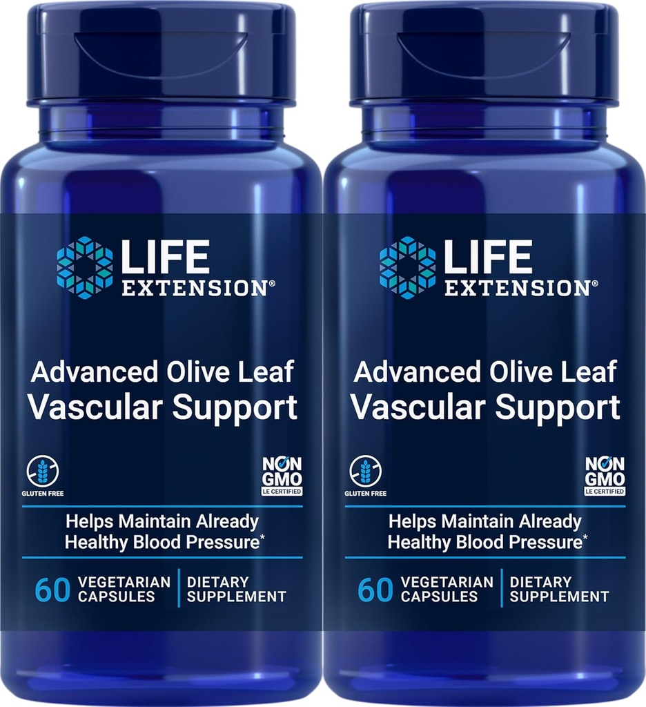 Life Extension Advanced Olive Leaf Vacular Support, 60 Vegetariánske kapsule (Pack of 2)