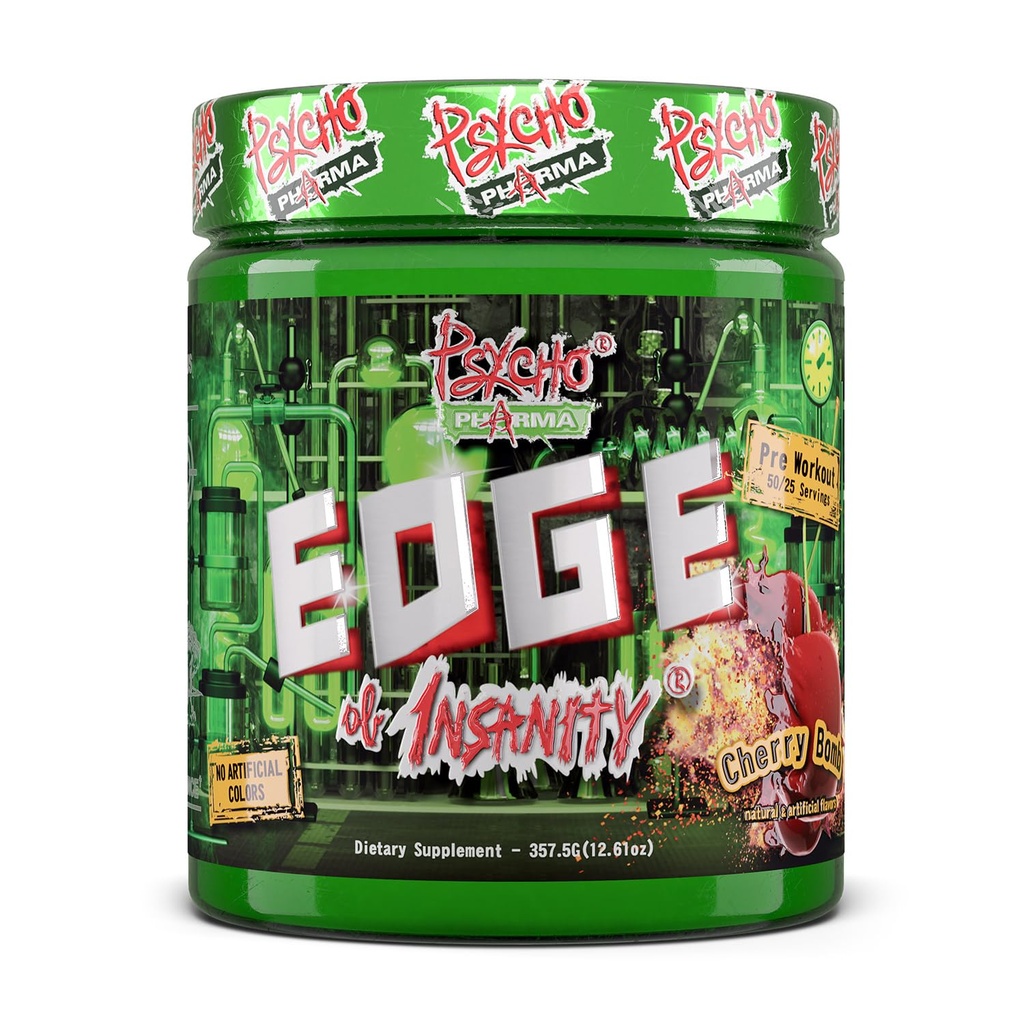 Psycho Pharma Najsilnejší High Stim Preworkout Powder - Hrana šialenstva - Najintenzívnejšie pred tréningu doplnok pre čerpadlá, sila, energia a cítiť dobré zameranie. Rivals slávne DVO minulosti