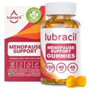 Lubracil Menopauza Gummy pre ženy - Menopauzálne doplnky pre horúce riasy, nočné potenie, Mood Swings a Hormonálna rovnováha - Denné vitamíny s Black Cohosh & Ashwagandha - 60 Gummy (Pack of 1)