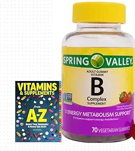 Jarné údolie vitamín B komplex doplnok dospelých vegetariánov Gummy, 70 Počet+Lepšie sprievodca vitamíny doplnky