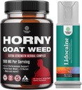 Bundle of Horny Coat Weed for Men with Black Maca Root, Tongkat Ali, Saw Palmetto & Panax Ginseng Extract and Lidocain Desensitizing Topical Spray Climax Control - Boost Endurance and Stamina