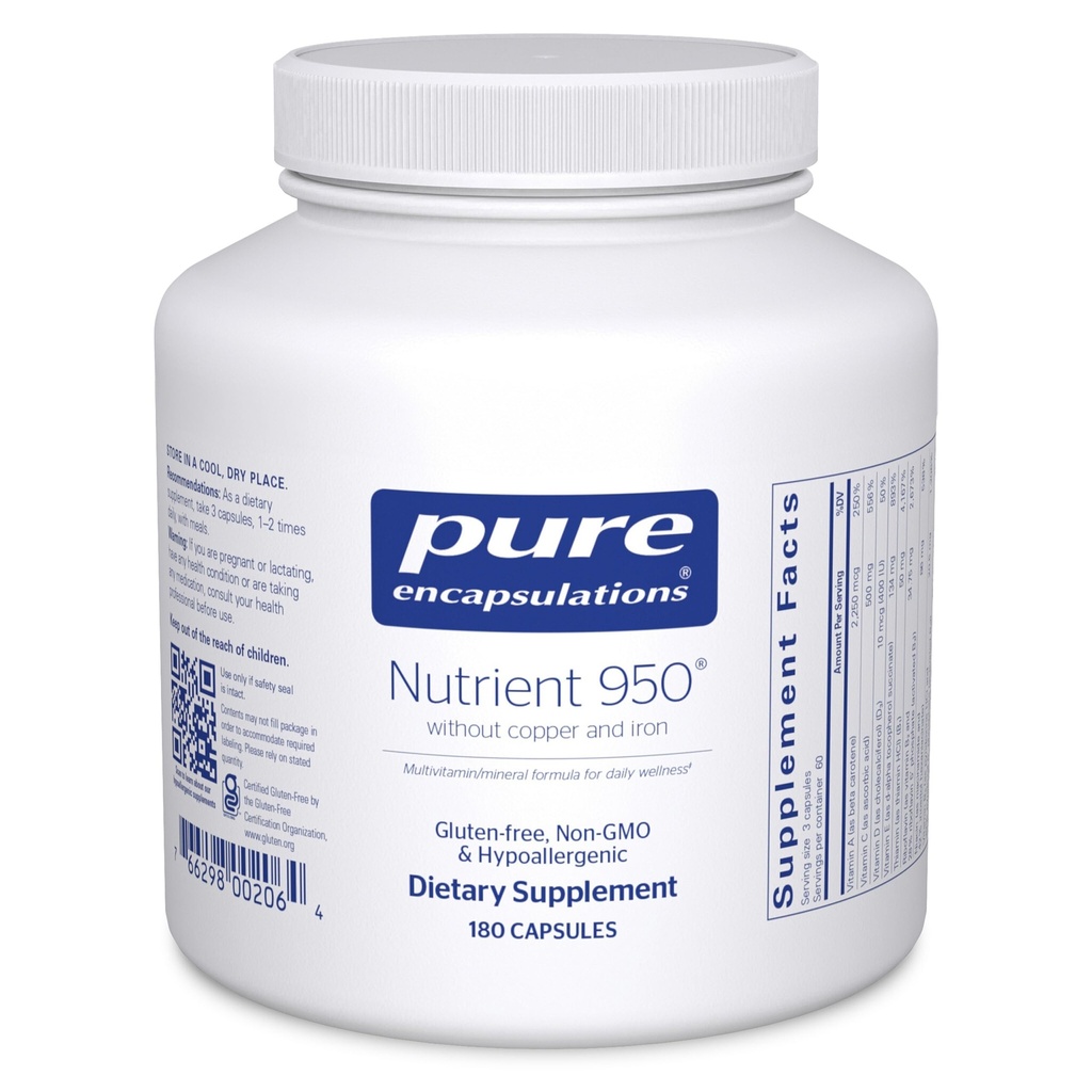 Pure Encapsulations Nutrient 950 Bez medi a železa 