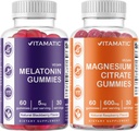 Vitamatic Magnézium Gumies & Melatonin Gummies Combo - 60 gróf