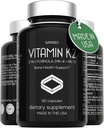 Vitamín K2 Kapsule 100 mcg - Vitamín K Complex MK-7 & MK-4-60 Kapsule - VIT K2 2 v 1 Formula Vysoká sila Supplement MK7 MK4 - Made in USA - Vegan & Non-GMO