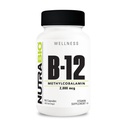 NutraBio metyl B-12 vitamín doplnok, 2000mcg