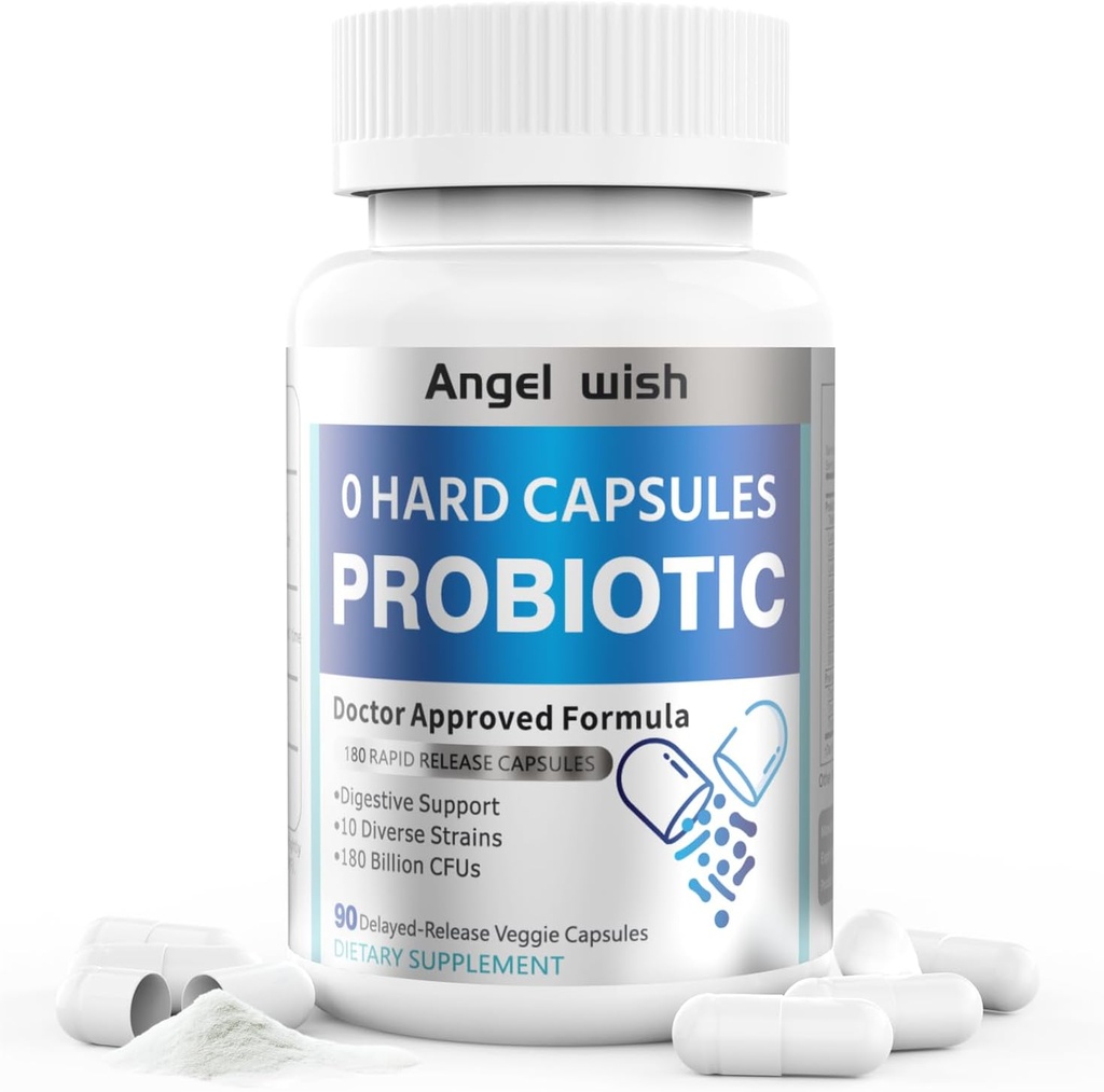 Prebiotiká-Probiotiká Nutritional-Doplnky Ženy-Men 90Count - 180 mld. CFUs Probiotické Kapsule Denné Prebiotické Doplnky pre Tráviace Imunitná podpora zdravia