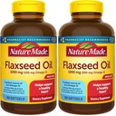 Nature Made ľanový olej 1000 mg, Dietary Supplement for Heart Health Support, 180 Softgels (Pack of 2)
