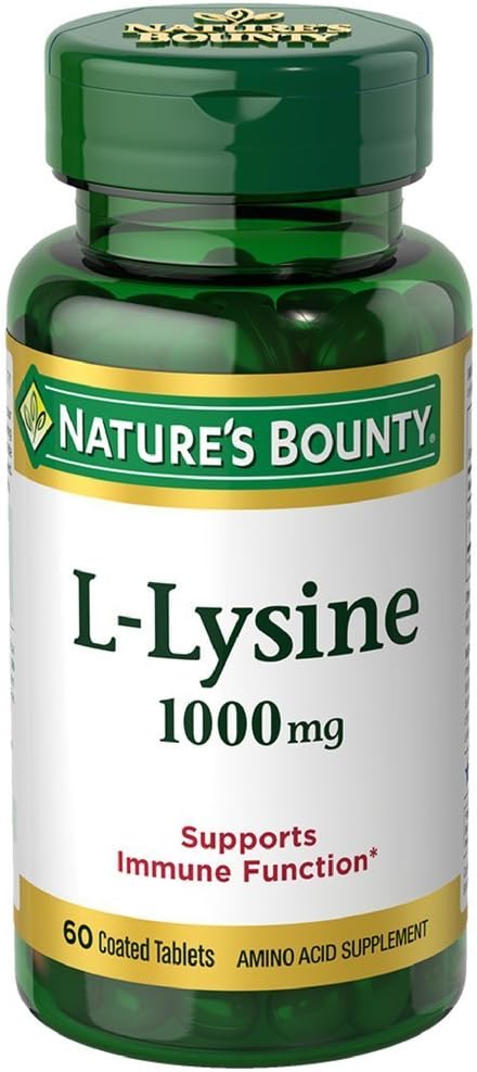 Nature's Bounty L- Lysine 1000 mg Tablets 60 ea (Pack of 6)