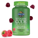 Záhrada života Vitamínový kód Magnézium Gumies s D3 & K2, podporuje zdravie kostí a kostnej sily + Prebiotiká a probiotiká na podporu trávenia, non-GMO, bez lepku, 60 Malinová Gummy