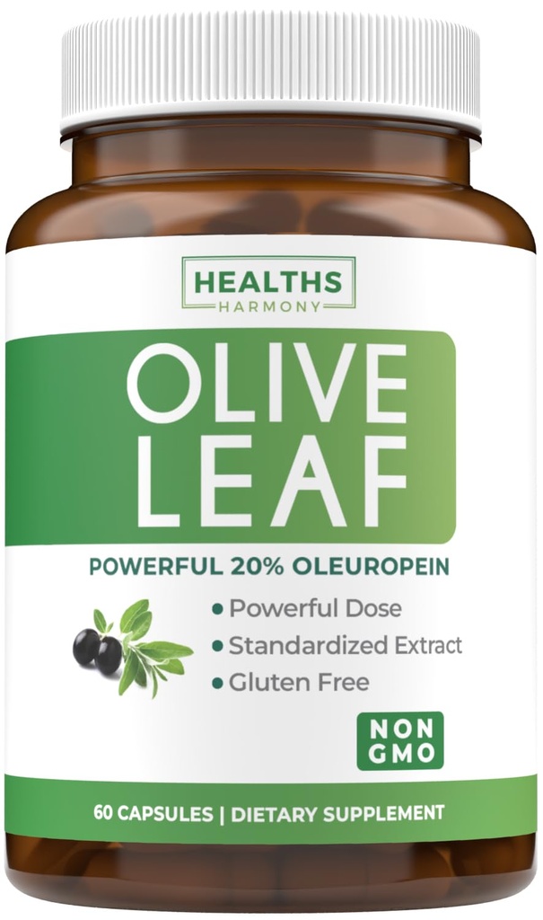 Super Sila Olive Leaf Extract Kapsule - Vegan Non-GMO 750mg Olive Extract s 20% Oleuropein Antioxidant Supplement for Imunity Skin and Heart Health Support - Made in the USA (2 Mesiac dodávky)