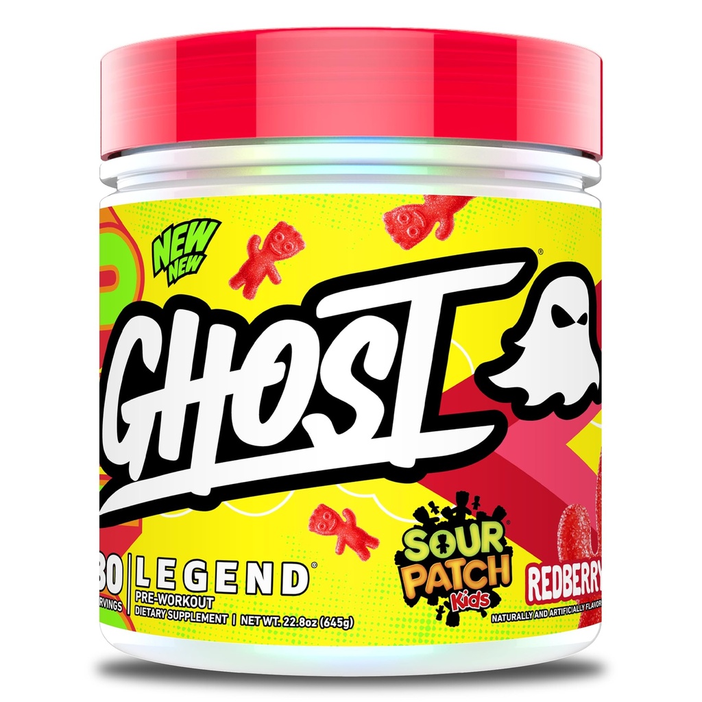 GHOST Legend Pre-Work-out Powder, SPK Redberry - 30 Služobné služby pre mužov a ženy s choline, L-Citrulín, & Beta Alanine pre energiu a zameranie