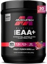 MuscleTech Platinum Essential Amino Acides Supplement with Electrolytes, Fruit Punch - Pre-Workout Powder for Energy, Muscle Growth & Strength Builder - EAA Complex for Men & Women - 30 Servings