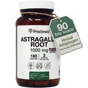 PRISTINE Astragalus Root Immune Suplement Capsule - 1000 mg 90 Day Supply Herbal Adaptogen - Zdravé starnutie, srdce a pľúca Zdravie