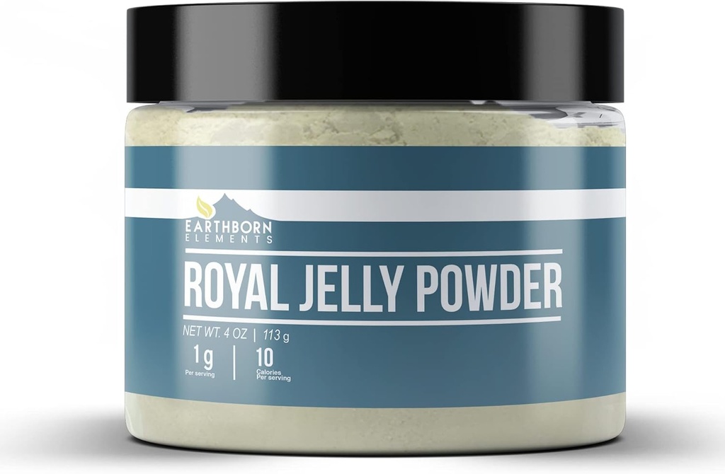 Pozemné prvky Royal Jelly Powder (4 oz), Reselable Jar, Pure & Non GMO