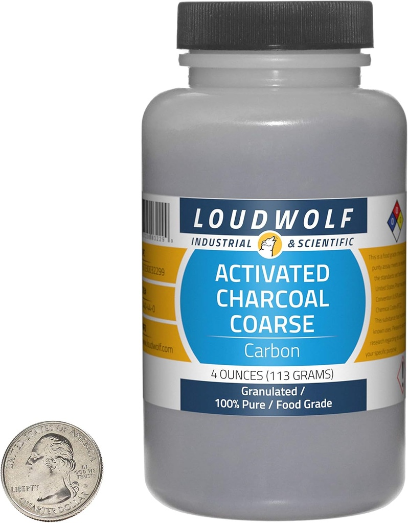 Aktivované Charcoal / 4 Ounce Bottle / 100% Pure Food Grade/Granulated