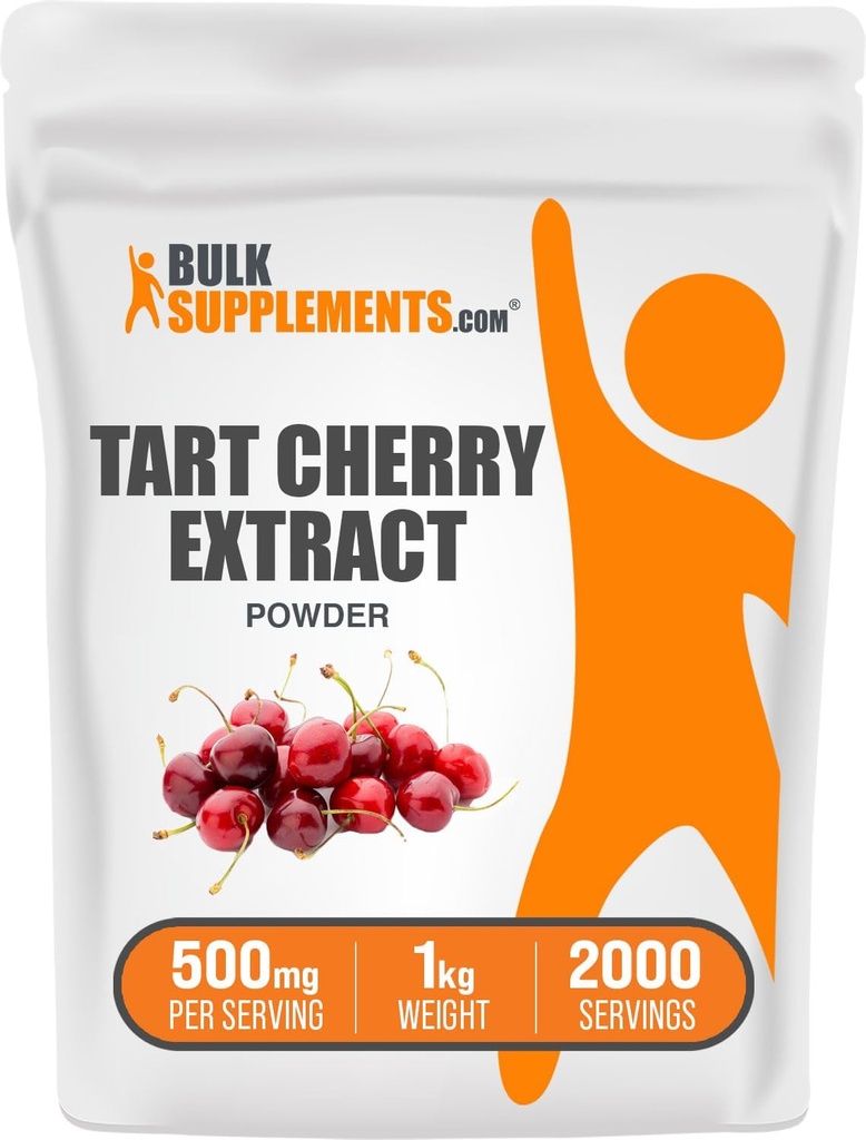BulkSupplementments.com Tart Cherry Extract Powder - Tart Cherry Supplement, Herbal Supplement - Antioxidant Zdroj, Gluten Free, 500mg per Serving, 5kg (11 libier) (Pack of 5)