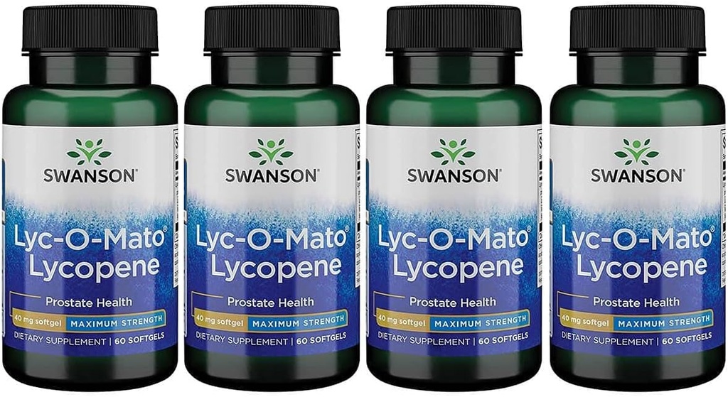 Swanson Super-Silná LYC-O-Mato Lycopene 40 Milligrams 60 Sgels (4 balenia)