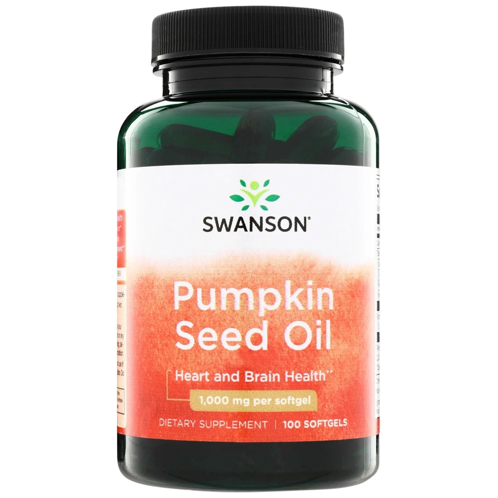Swanson Pumpkin Seed Oil - High Biodostupné EFA - (100 Softgel kapsuly, 1000mg Každý)