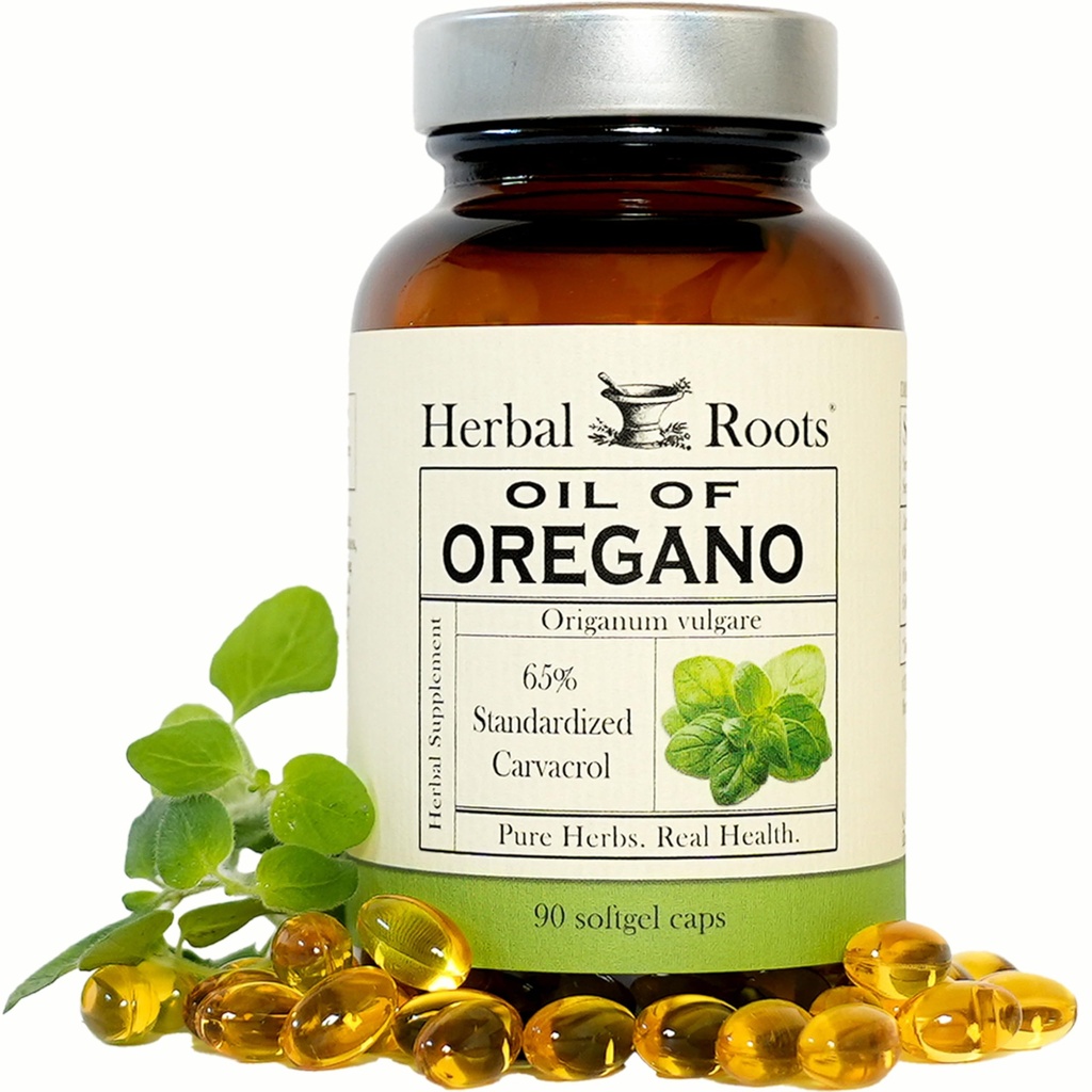 Bylinné korene olej z Oregano - vyrobené zo Stredomoria Oregano olej - 90 Ľahko prehltnúť Softgel kapsuly - Extra sila 150mg