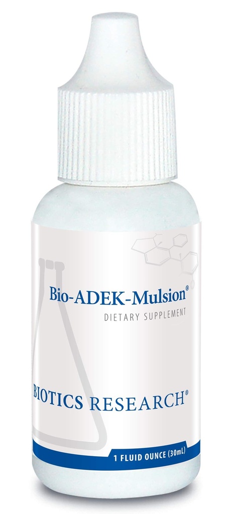 Biotics Research Bio ADEK mulsion - Emulsified Formula, zlepšenie biologickej dostupnosti, podporuje zdravé imunitné odpovede, zdravie kostí, zdravie očí, kardiovaskulárne zdravie, 1 fl oz