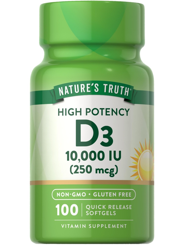 Príroda Pravda D3 Vitamín 10 000 IU Softgels Supplement 