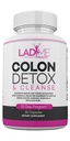 Pure Colon Cleanse & Detox 15 Day Program - Bylinné preháňadlo Zápcha Relief s Psyllium Husk, Cascara Sagrada & Senna Leaves - Špeciálne ženy Intestinálne čistenie Ladyme - 30 Kapsule