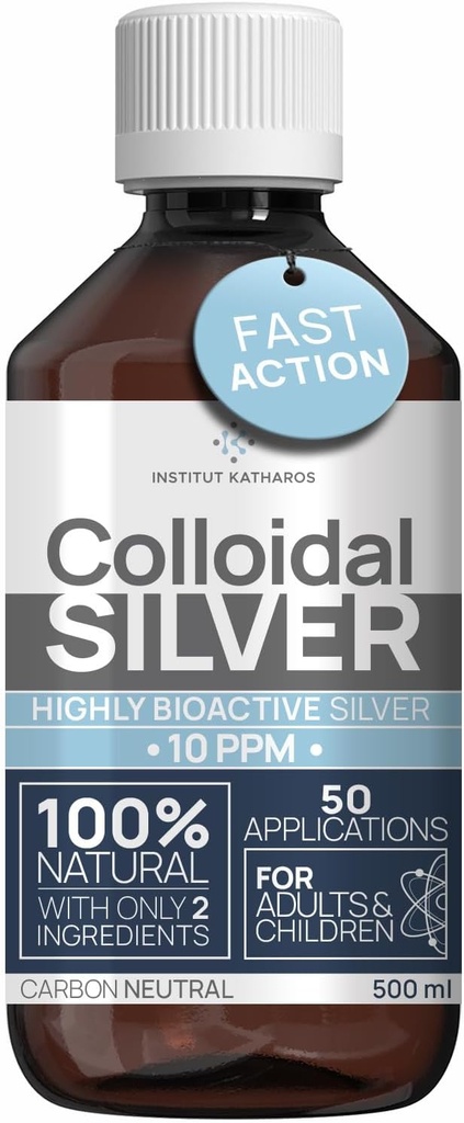 Koloidné striebro Tekutina 8 fl oz 10 PPM - Bioaktívna hydrosol Strieborná voda - Prírodná imúnna podpora Nano Sol Supplement Riešenie - Kvalitné iónové minerály - Organická štruktúra Striebro