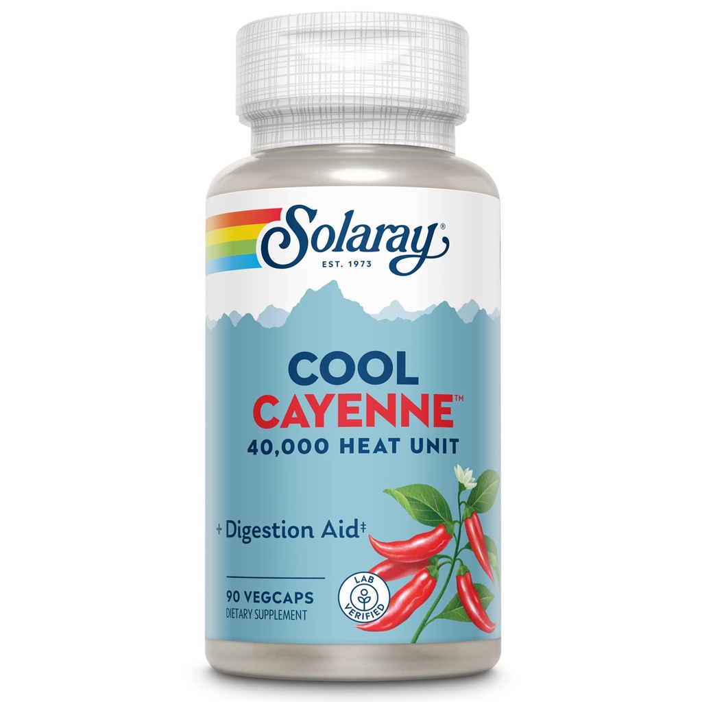 Solaray Cool Cayenne, 90 kapsúl